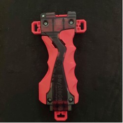 Takaratomy Beyblade Burst Grip Red Black Clear Used