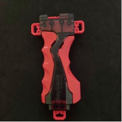 Takaratomy Beyblade Burst Grip Red Black Clear Used