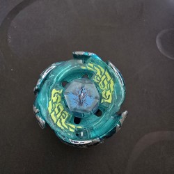 Takaratomy Beyblade Galaxy Pegasus Turquoise Green- Paint chipped, Tip Damaged