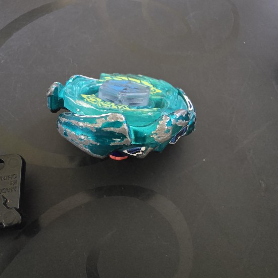 Takaratomy Beyblade Galaxy Pegasus Turquoise Green- Paint chipped, Tip Damaged